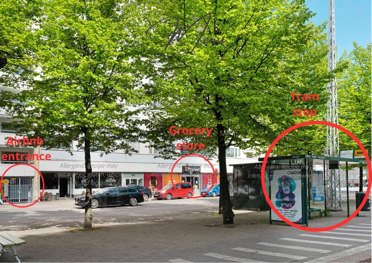 Just Renovated Stylish Nordic Studio By Tram Stop Helsinki Exterior photo